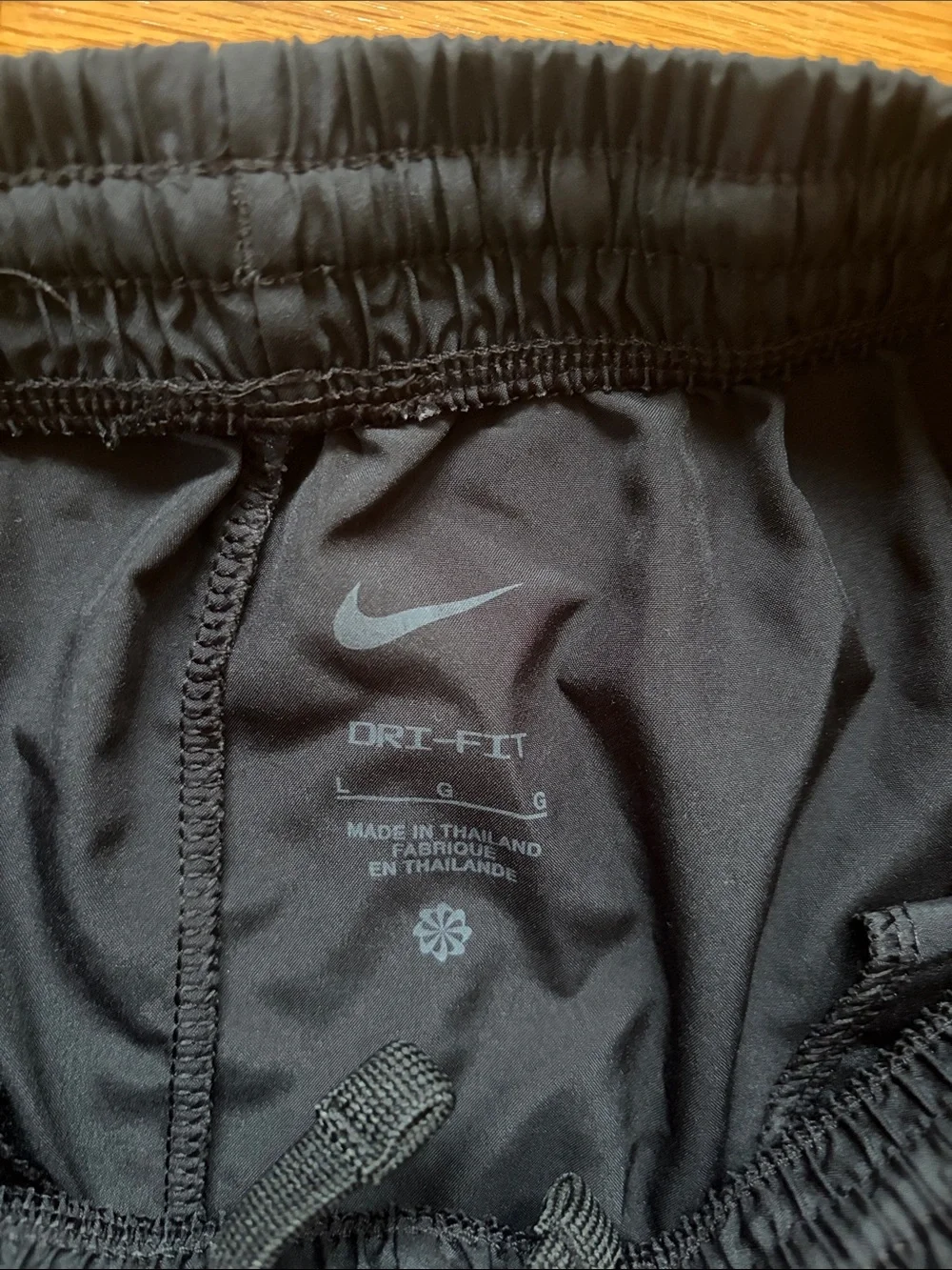 Nike Boys Dry Fit Black Athletic Shorts with Small White Swoosh